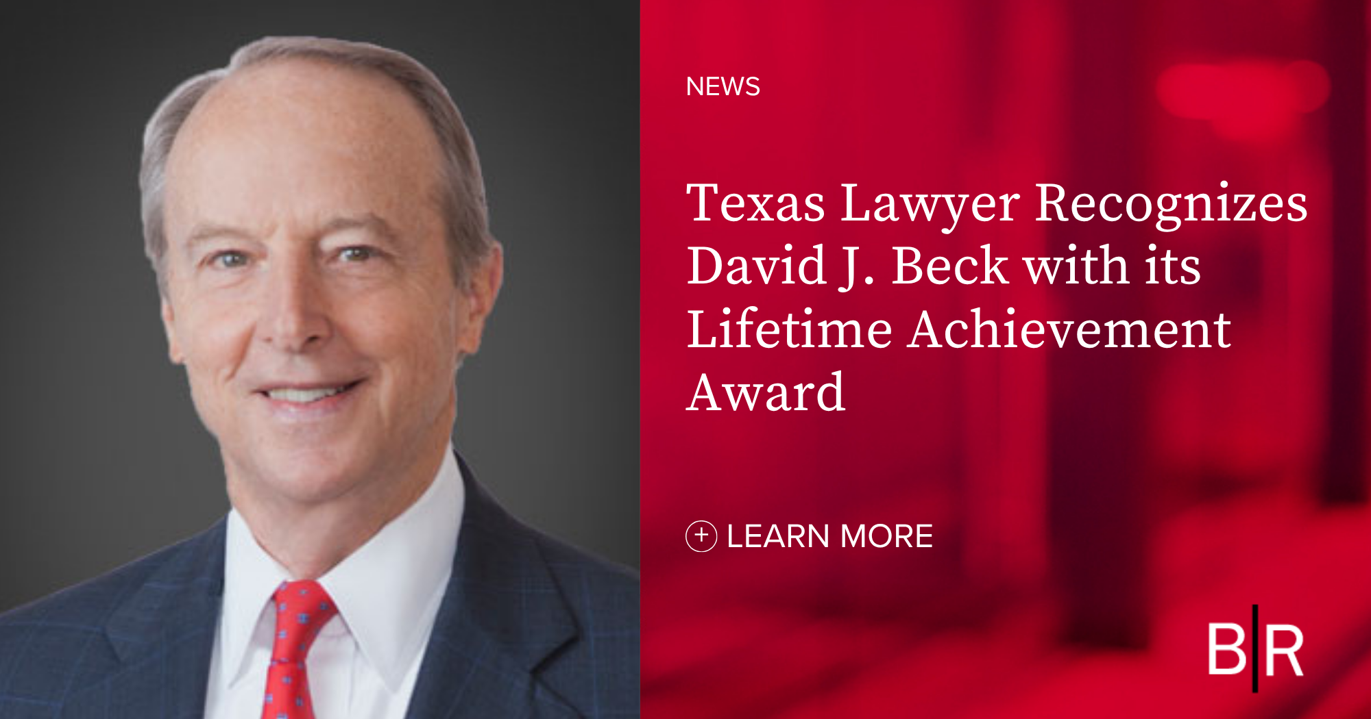 2025 07 30 David Beck Lifetime Achievement Award social post image